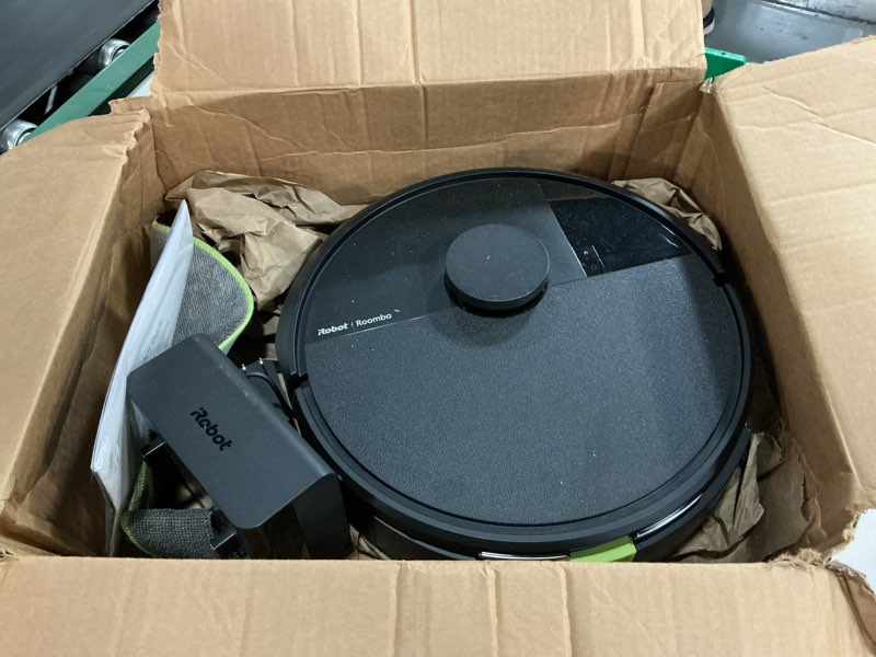 Condition photo showing As Is for irobot roomba max 705 vac robot vacuum + autoempty dock - extreme power-lifting suction, anti-tangle dual rubber brushes, self-empties, recognizes and avoids obstacles, lidar navigation black