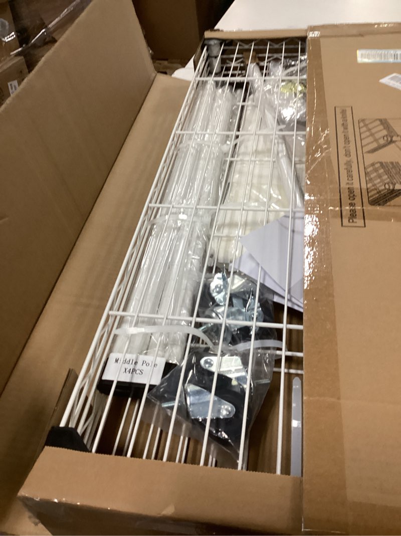 Condition photo showing Good Condition for P6C Plus Rolling Clothes Rack with Cover, Covered Clothing Rack Heavy Duty, Portable Closet for Hanging Clothes, Garment Rack on Wheels.white Closet Rack with Black Cover, Max Load 375LBS white Cover P6C Plus