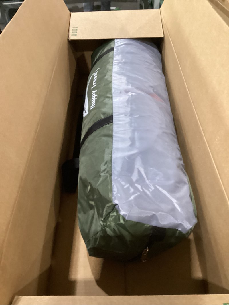 Condition photo showing New/Like New for Happy Travel 1/2/3/4 Person Camping Tent, Instant Easy Pop Up Tents for Camping,Automatic Waterproof Family Camping Tent, Easy Set Up Tent,Portable Windproof Dome Tent for Camping Hiking & Traveling Army Green (2 Person)