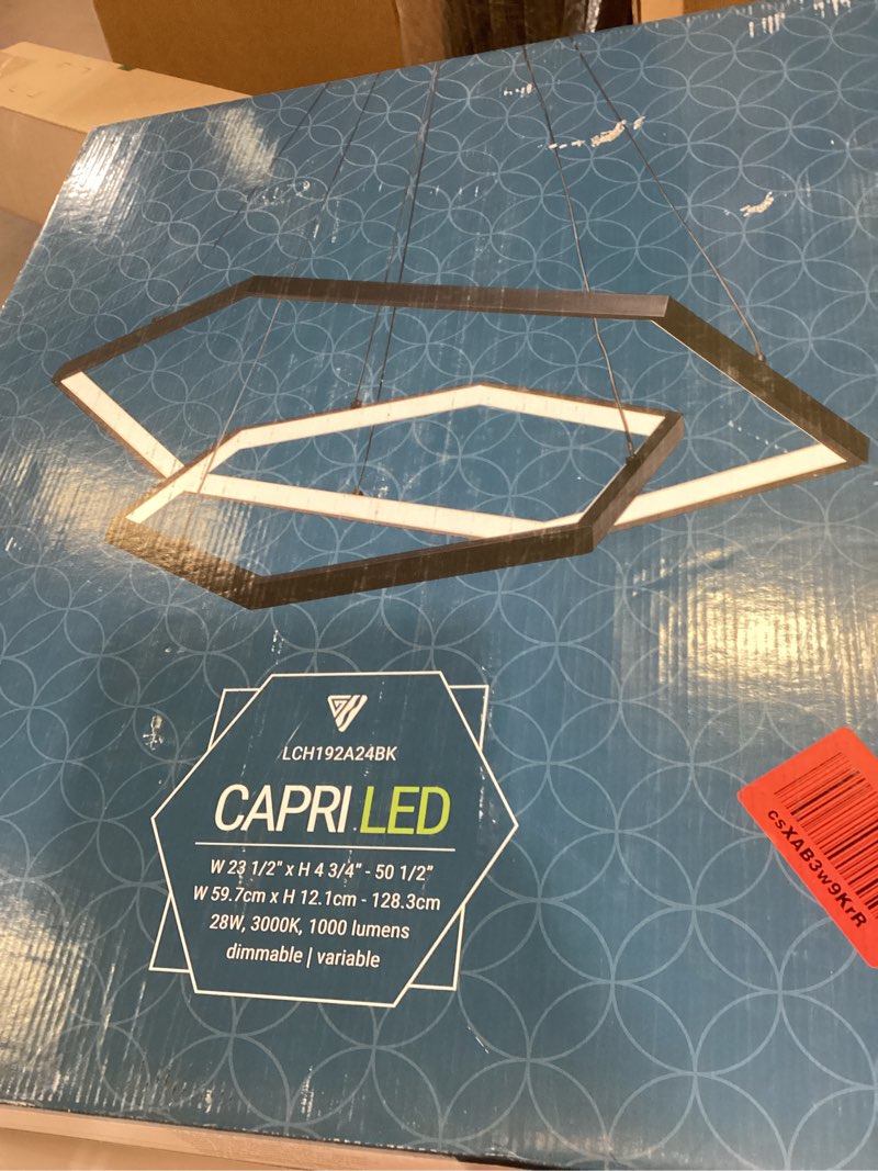 CAPRI LED W 23 1/2\" x H 4 3/4\" - 50 1/2\" W 59.7cm x H 12.1cm - 128.3cmS