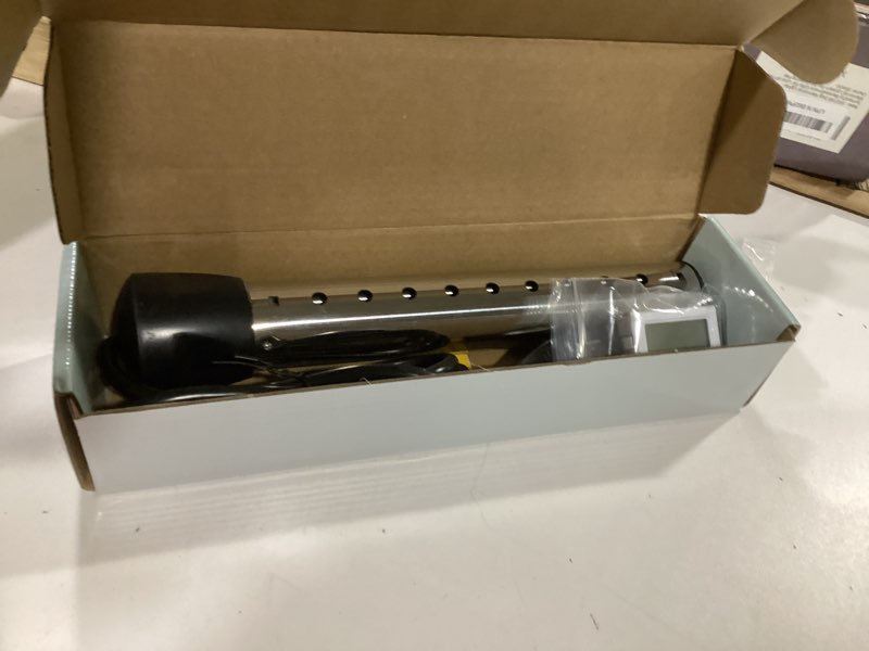 Condition photo showing New/Like New for **SIMILAR TO** 2000W Immersion Water Heater, Portable Water Heater Electric with 304 S S Guard & LCD Thermometer, Submersible Bucket Heater Heat 5 Gallons of Water in Minutes for Home Bathtub Basin