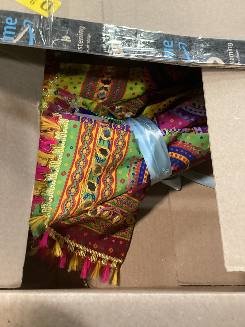 Condition photo showing Good Condition for Bohemian Handmade Design Cotton Multi Color Cotton Fashion Multi Colored Umbrella Embroidery Boho Umbrellas Parasol 5 Pcs Lot