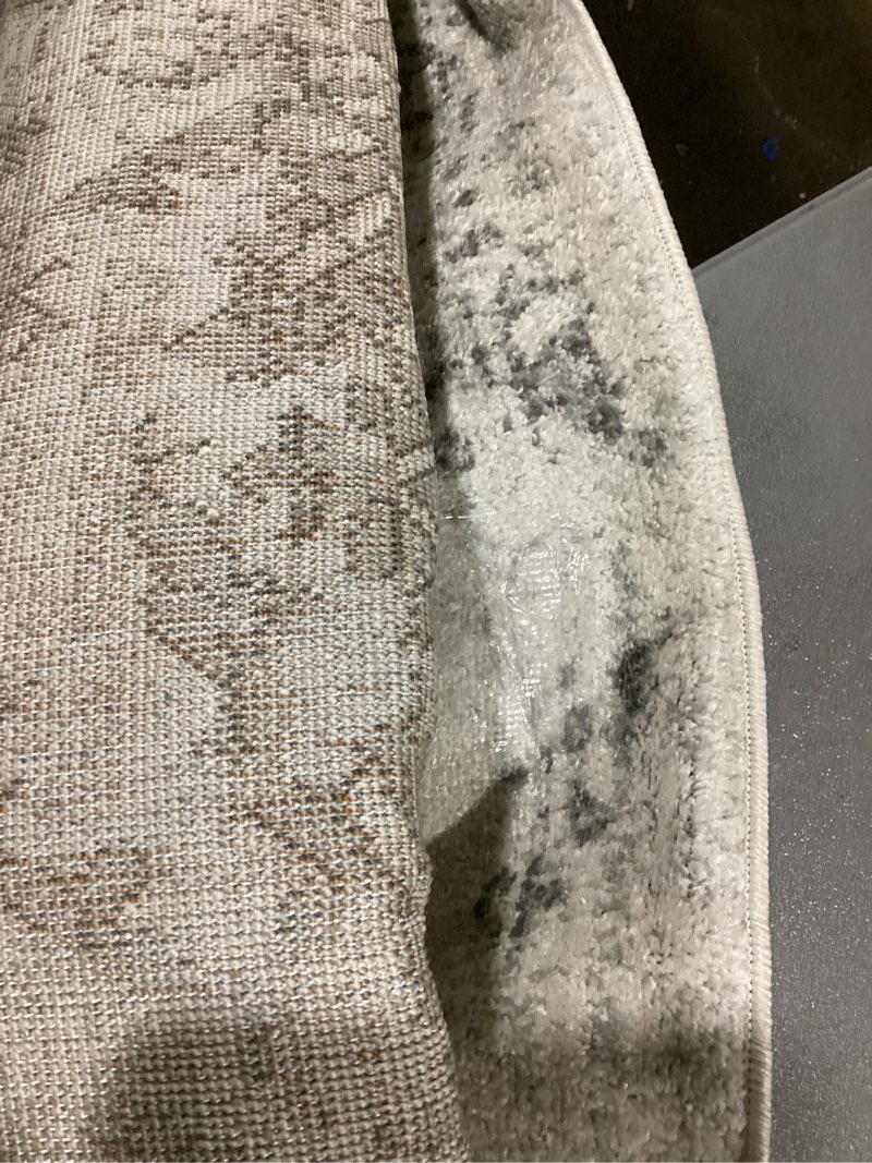 Condition photo showing Good Condition for area rug living room rugs - washable neutral modern abstract soft thin large rug indoor floor no slip rug carpet for bedroom under dining table home office decor - brown grey