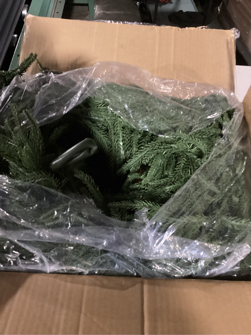 Condition photo showing Good Condition for 9FT Christmas Artificial Norfolk Pine Garland for Fireplace - Realistic Faux Greenery Fake Garland for Holiday,Table, Window,Mantel,Stairs, Home,Indoor Outdoor Decor (1PCS) 1 9FT