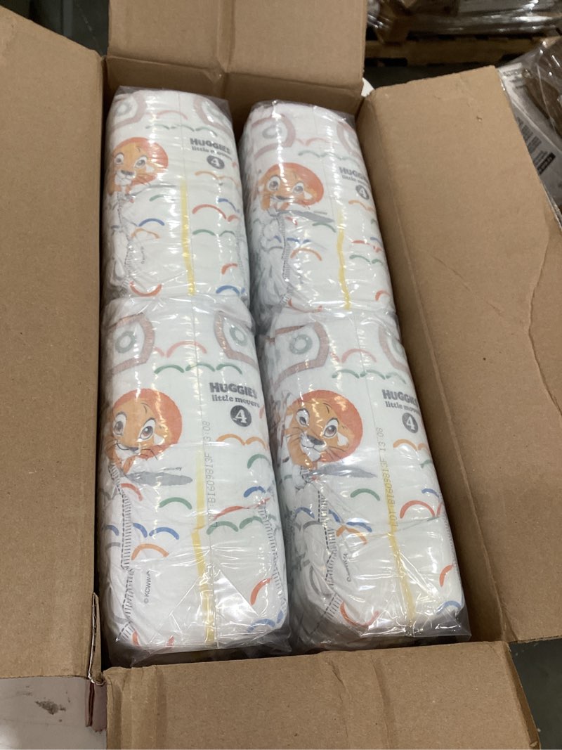 Condition photo showing Good Condition for huggies little movers baby disposable diapers - size 4 -120ct