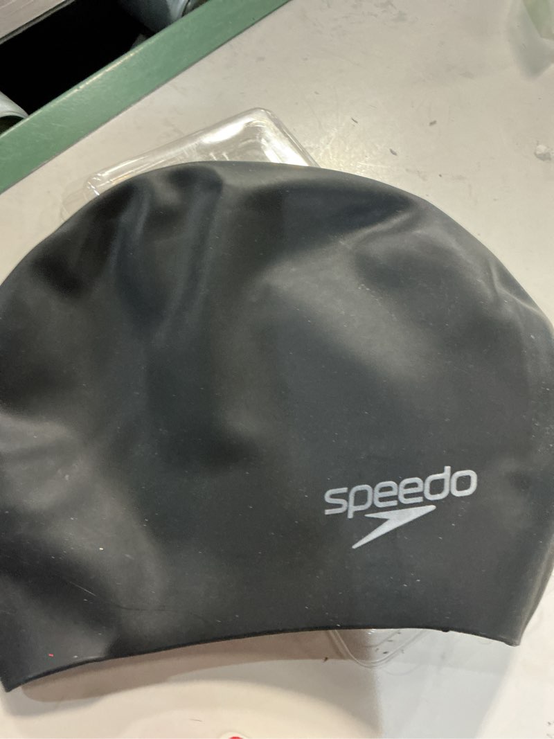 Condition photo showing Good Condition for speedo silicone long hair swim cap