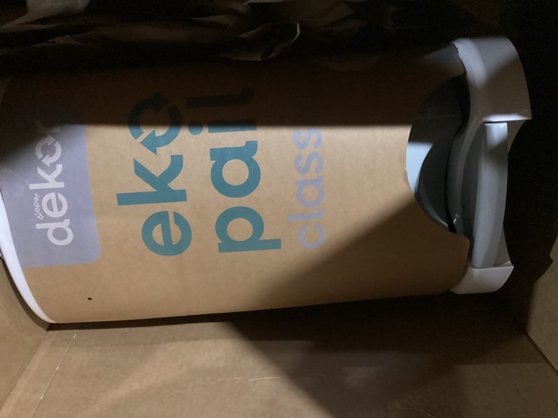 Condition photo showing New/Like New for Diaper Dekor EKO Classic Diaper Pail, White | ONLY Eco-Friendly Diaper Pail Made with 70% Recycled Materials | Hands-Free: Step–Drop–Done | Cost-Effective Refill System Eko White