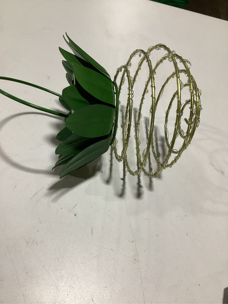 Condition photo showing Good Condition for 2 Pack Outdoor Solar Hanging Lantern Lights - 60LED Waterproof Solar Pineapple Light Outdoor for Garden,Yard Porch Lawn Backyard Landscape Pathway Patio Outside Gardening Gold- 2 Pack 60LEDS