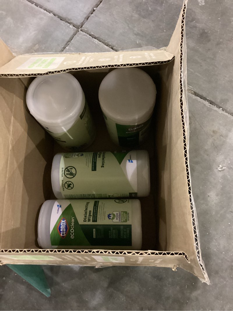 Condition photo showing New/Like New for CLO60605CT 8 x 7 Ecoclean Disinfecting Wipes, White