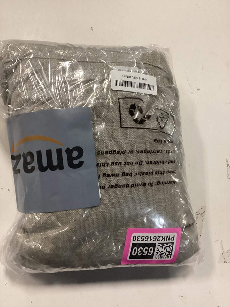 Condition photo showing Good Condition for LAMIT 95 Inches Long Sage Grey Linen Curtains for Living Room, Back Tab and Rod Pocket Semi Sheer Curtains Light Filtering Farmhouse Drapes for Bedroom/Dining Room, Set of 2, 52 x 95 Inch 52"W x 95"L (Pack of 2) Sage Grey