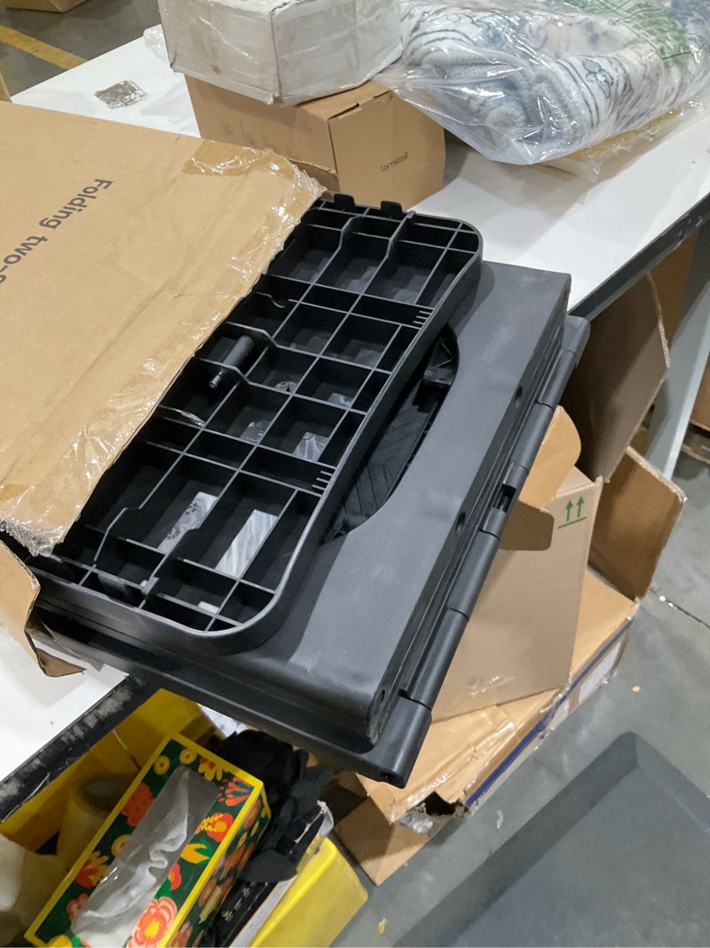 Condition photo showing Good Condition for 2 step stool foldable, non-slip steps, folding step stool for adults & kids, plastic stool pool ladder, collapsible stools 2 step ladder for kitchen toilet bedroom office rv, holds 330 lbs black