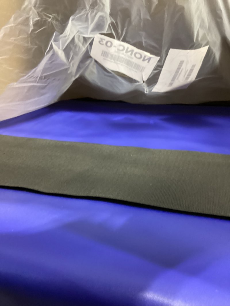 Condition photo showing Good Condition for gym wall padding, basketball court wall protector, removable 2" thick high-density protective pads for wall-mounted basketball hoop, garage, basement, high elasticity & tear-resistant 60" l x 20" w x 2" h blue