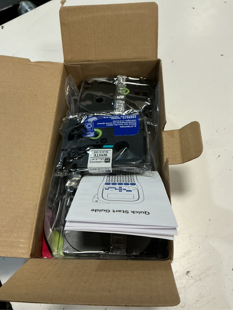 Condition photo showing New/Like New for label maker machine with 4 tapes, wire label maker waterproof-labels, laminated handheld label printer, backlit & portable & 3 cable modes, h1100 labeler for industrial office organization black label maker with 4 tapes