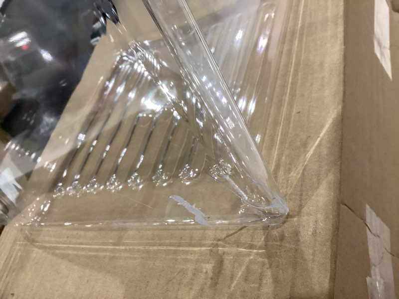 Condition photo showing As Is for smart choice clear refrigerator door bin crisper drawer replacement for frigidaire 240364503