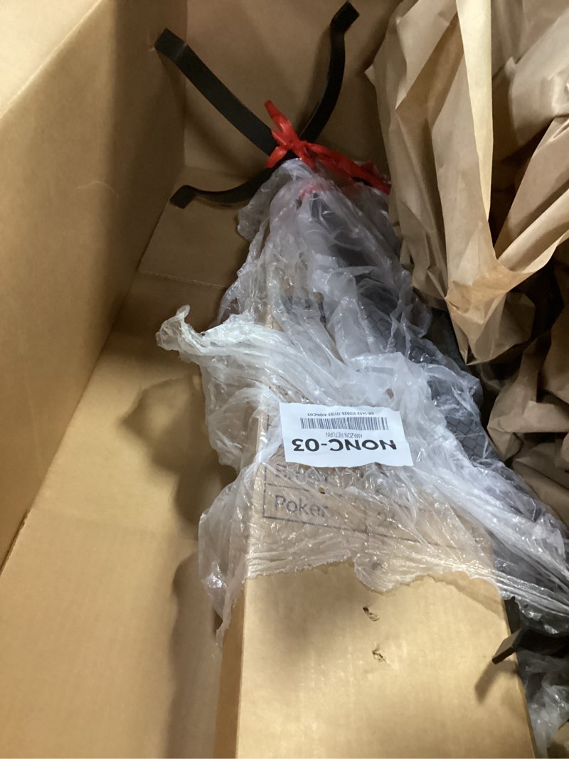 Condition photo showing Good Condition for COMFYHOME Fireplace Tools 5 Pcs, 32-Inch Wrought Iron Fireplace Tools Set with Ergonomic Handle, Fire Poker, Tong, Shovel, Brush, Stand for Outdoor Indoor Fire Pit, Modern Fireplace Kit, Black Dark