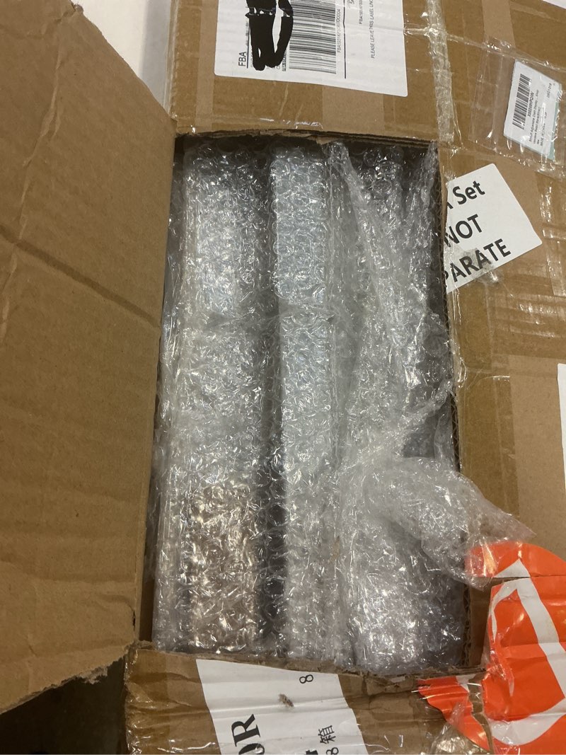 Condition photo showing New/Like New for Sintuff Adjustable Cloth Display Stand 48-72 Inches Single Garment Rack Metal Costumer T Shirt Display for Thrift Shop Vendors Retail Store(Silver)