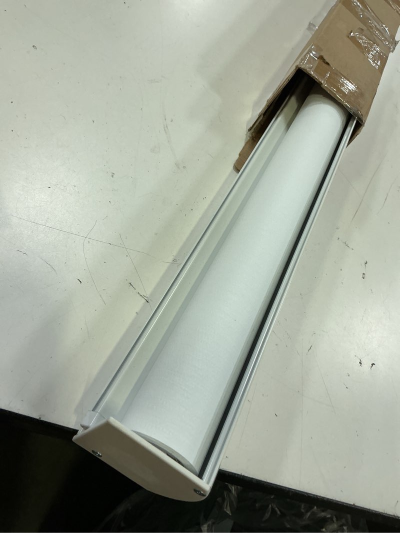 Condition photo showing Good Condition for chrisdowa cordless blackout roller shades for windows, striped free-stop window blinds with privacy, thermal insulated window shades for home, office and door. white, 42" w x 72" h 42"w x 72"h white
