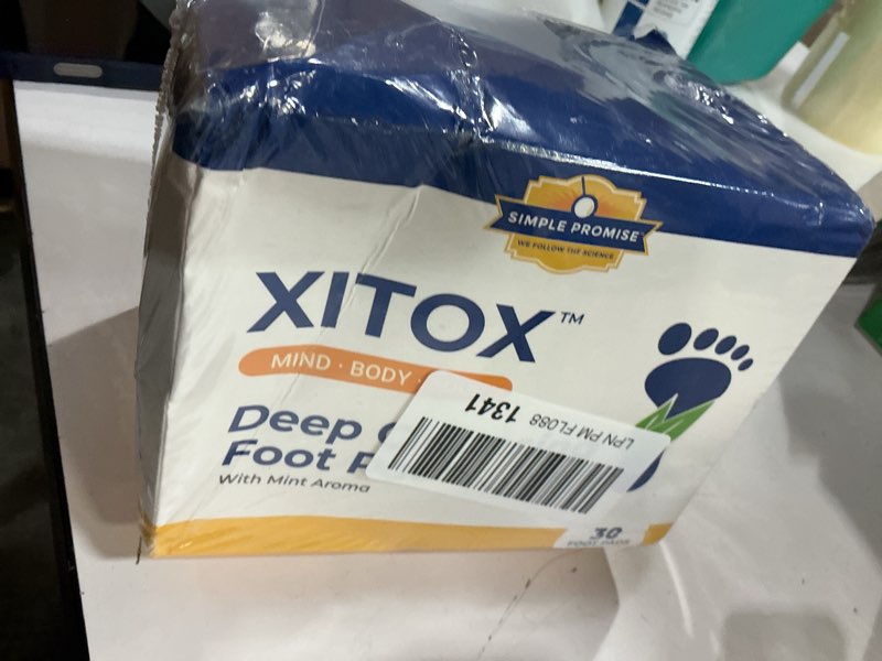 Condition photo showing New/Like New for simple promise - xitox deep cleansing foot pads - rejuvenates your body for more restful sleep - alleviates tension - contains natural herbal ingredients - 30 foot pads