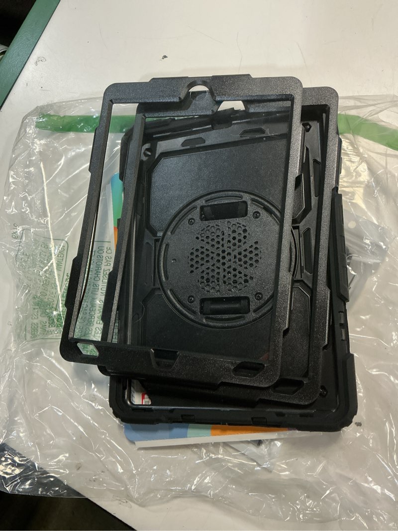 Condition photo showing As Is for seymac stock case for ipad air 3 2019 / pro 10.5'' with screen protector pen holder [360° rotate hand strap/stand], drop-proof case (black) case for ipad air 3 2019 / pro 10.5 inch black