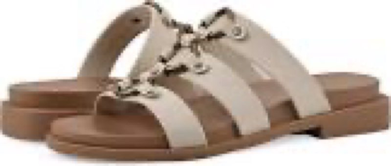 white mountain women's koala strappy sandal, eggshell/smooth, 9 m