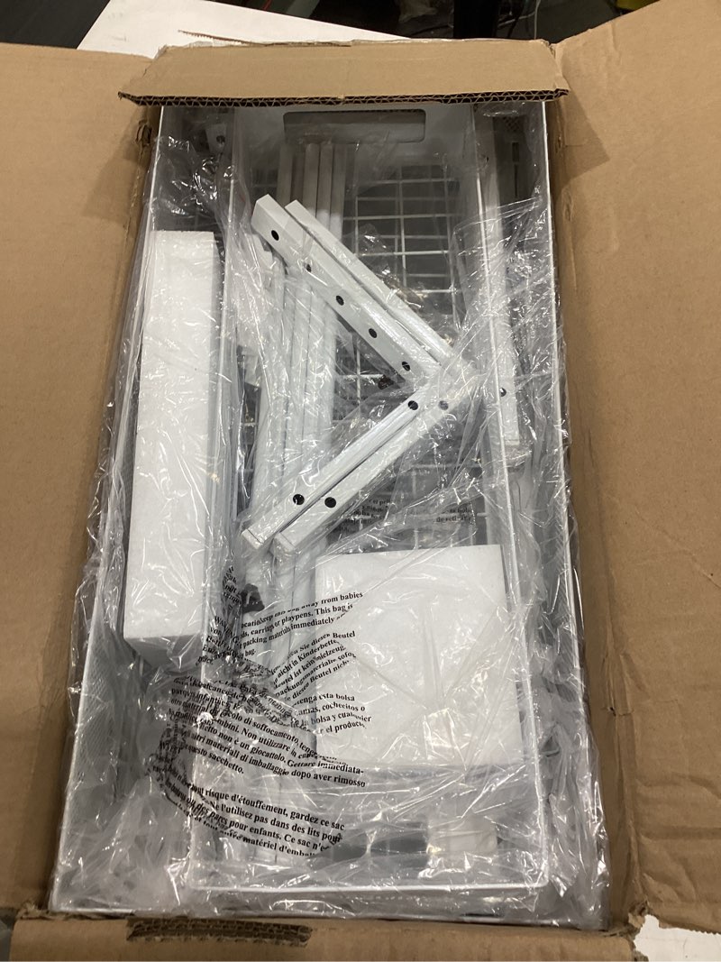 Condition photo showing Good Condition for 2 pack 20.47in depth under sink storage organizer, large 2-tier elegant mesh pull out shelf for kitchen and bathroom cabinet organization, l-shaped and adjustable height design-white 2 pack-20.47"dx11.4"-16.14"h white
