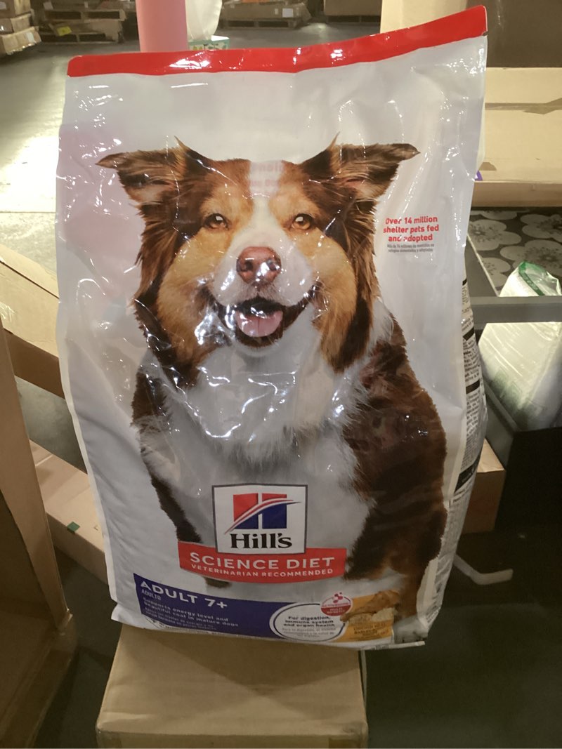 Condition photo showing Good Condition for Hill's Science Diet Adult 7+, Senior Adult 7+ Premium Nutrition, Dry Dog Food, Chicken, Brown Rice, & Barley, 33 lb Bag Chicken 33 Pound (Pack of 1)