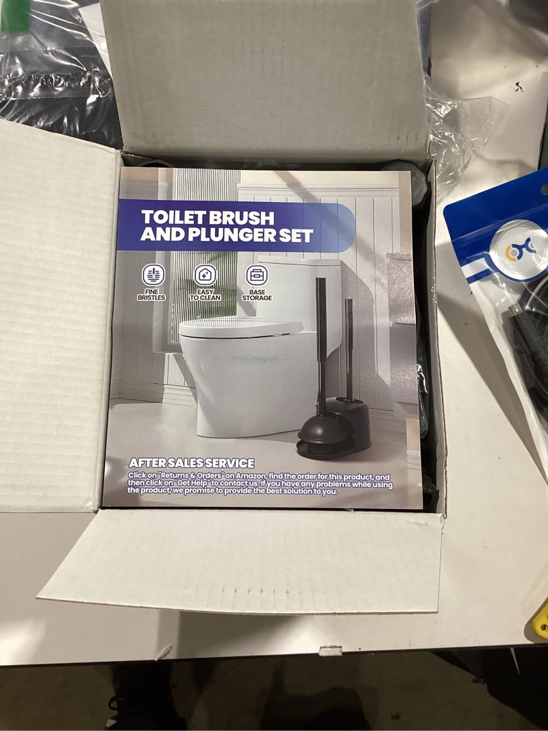 Condition photo showing Good Condition for Similar item LOVLOY Toilet Plunger and Brush, Bowl Brush and Heavy Duty Toilet Plunger Set with Ventilated Holder, 2-in-1 Toilet Brush and Plunger Combo for Bathroom Cleaning New Pack (White, 1)