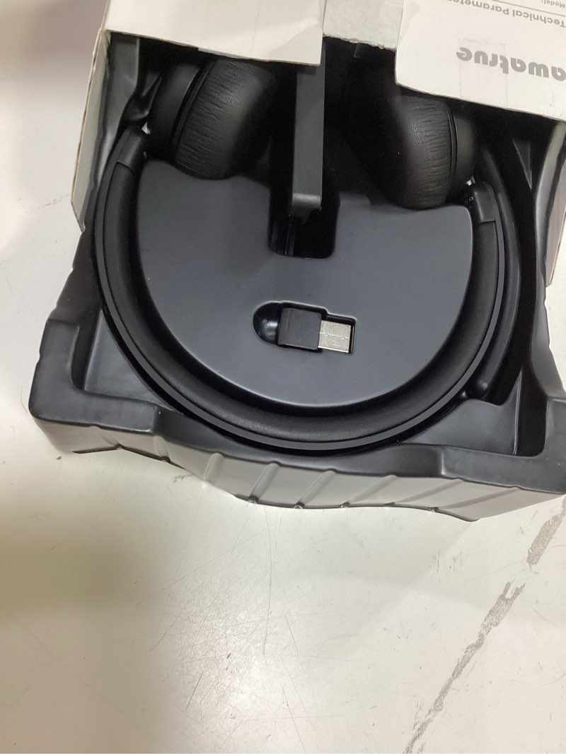 Condition photo showing Good Condition for awatrue wireless headset with mic for work, bluetooth headphone with ai noise cancelling mic for clear calls, bluetooth 5.3 & 2.4g dongle, computer headset for call center/pc/zoom black