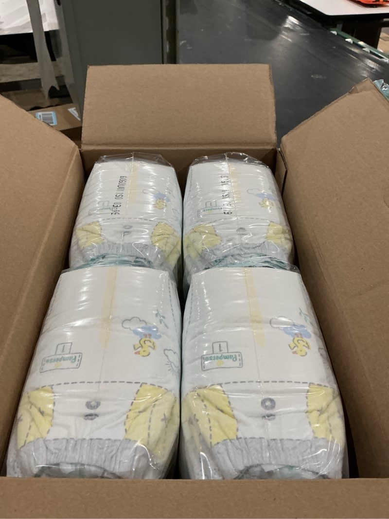 Condition photo showing Good Condition for pampers swaddlers diapers, size 1 (8-14 lbs), 96 count, absorbent, keeps baby dry and comfortable, skin safe disposable baby diaper (packaging may vary) size 1 96