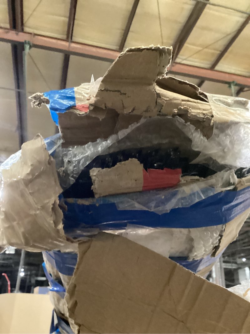 Condition photo showing As Is for LooYee 25 PCS 144 Inch Main Beam Cross Tee Drop Ceiling Grid System, 12 Ft Galvanized Steel Rust & Fire Resistance, Ideal for Basement Living Room Garage Kitchen Bathroom Black Main beam (12 ft) Black 25