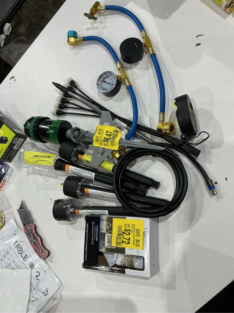 Condition photo showing As Is for assorted home improvement lot (small tools, screw, home accessories, etc.)