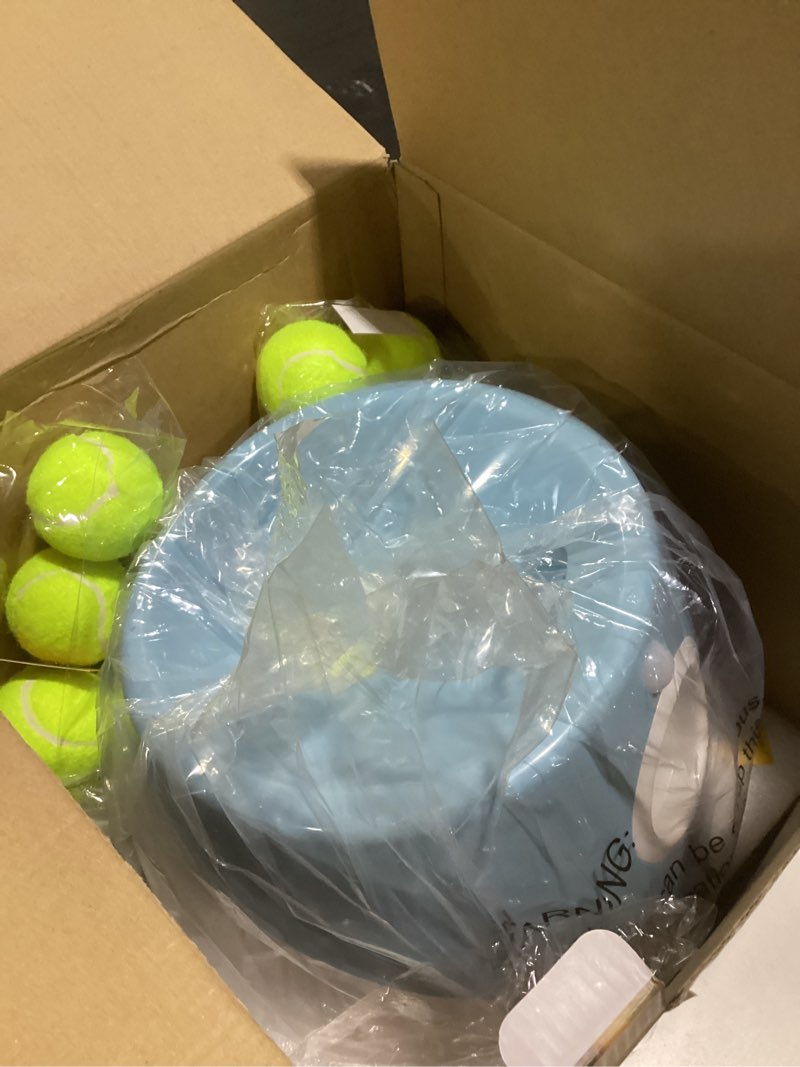 Condition photo showing New/Like New for automatic ball launcher for dogs with 6pcs 2.3 inch etpu tennis balls,thrower distance 20-45ft,interacive dog toys for indoor/outdoor for small or medium dogs (white) (green)