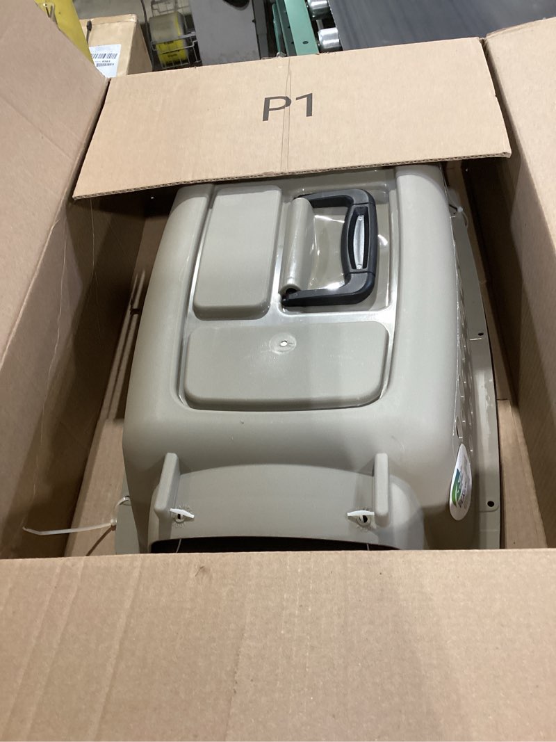 Condition photo showing Good Condition for petmate vari dog kennel portable airline-friendly carriers & crates for small dogs and puppies, durable plastic, pet carrier for home and travel, xs extra small 19" for dogs up to 10 lbs, taupe 19.0"l x 12.5"w x 10.8"h kennel only