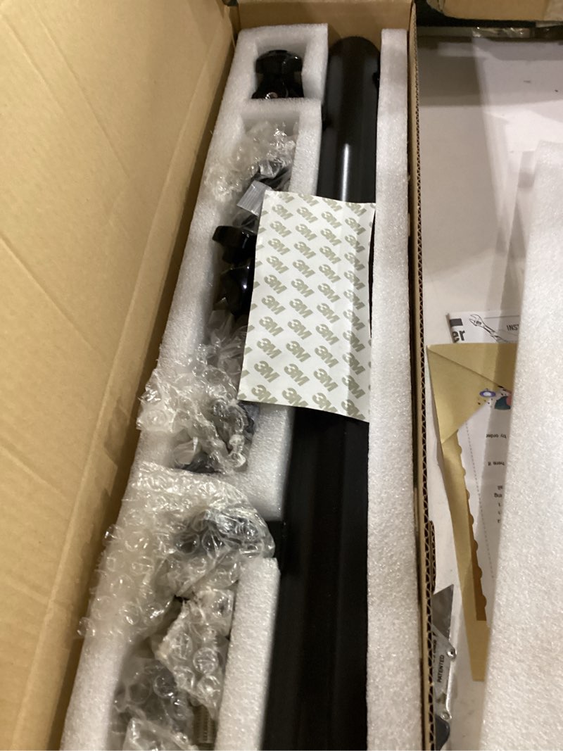 Condition photo showing Good Condition for stainless steel patio umbrella holder, deck umbrella mount, column black | easy installation, sturdy, fits umbrellas up to 1.9", save space, railing mounting brackets, heavy duty outdoor umbrella base