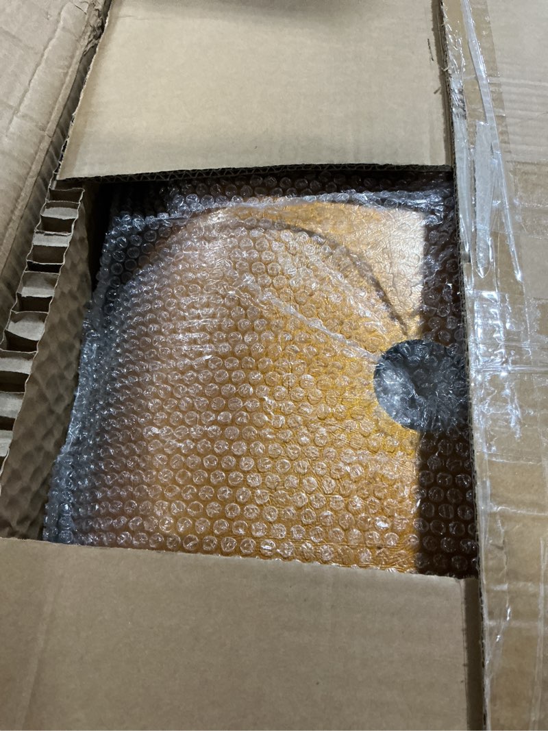 Condition photo showing Good Condition for White Rectangular Vessel Sink 23"x14" Bathroom Stone Resin Countertop Sink with Drain Bowl Sinks for Bathroom(Faucet Not Included)