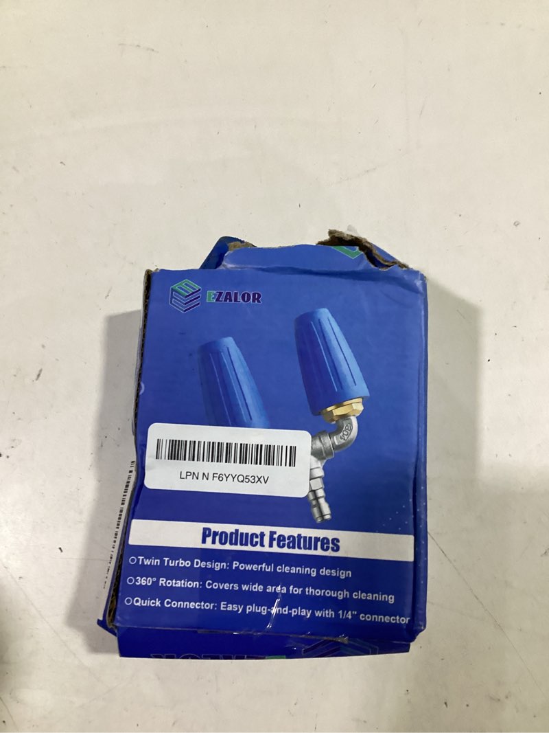Condition photo showing Good Condition for dual turbo nozzle pressure washer, 360°rotating turbo nozzle with 1/4" quick connector, 2.0 orifice twin turbo nozzle, 4-6 gpm, 4000 psi 4 gallons
