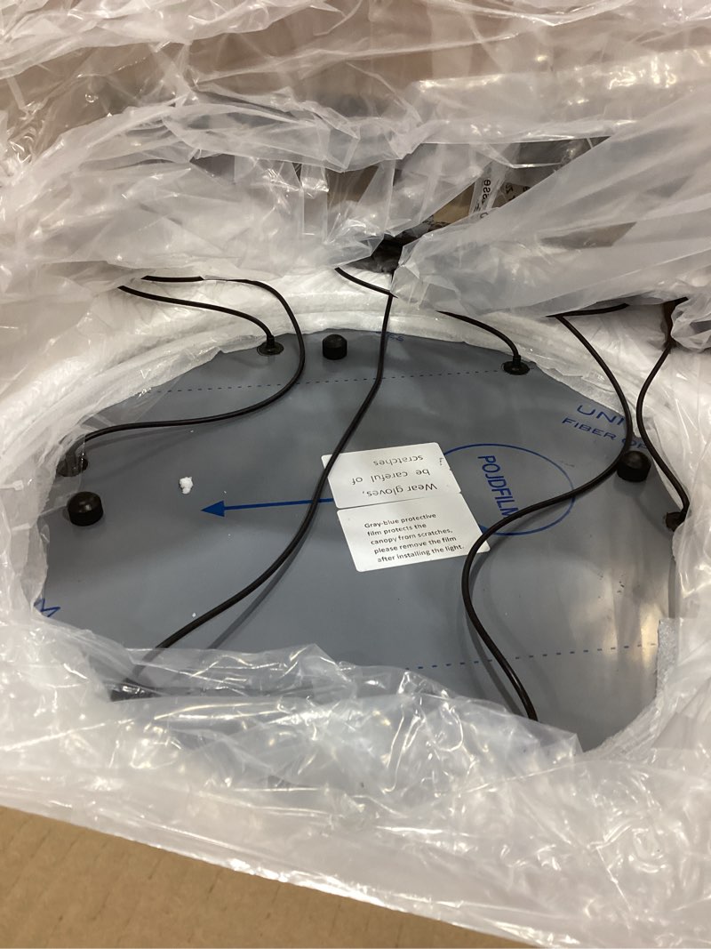 Condition photo showing Good Condition for 6-Light LED Staircase Modern Glass Globe Pendant Light Large Chandeliers for High Ceilings, Entryway Lighting Fixture Villas and Stairs Black-Clear 6-Light