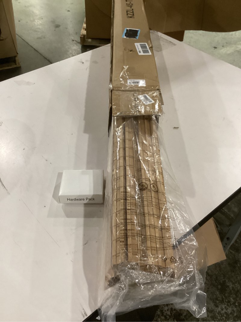 Condition photo showing Good Condition for seeye cordless bamboo roman shades, blackout natural bamboo blinds for indoor windows, roll up blind privacy shade for home, office, door, uv resistant & easy to install, 45" w x 64" h, carbonized privacy - carbonized 45"w x 64"h