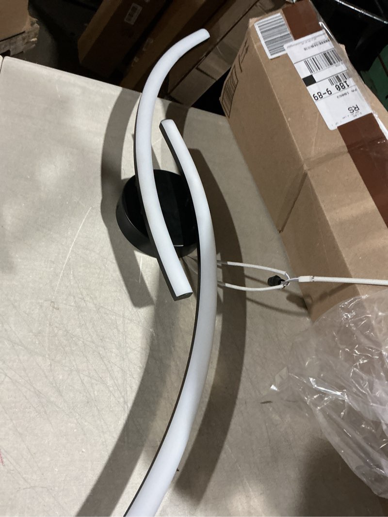 Condition photo showing As Is for 3000~6000k modern wall sconce, 31.5in black led wall light fixtures wall lights for bedroom, living room, hallway and bedside wall lamp