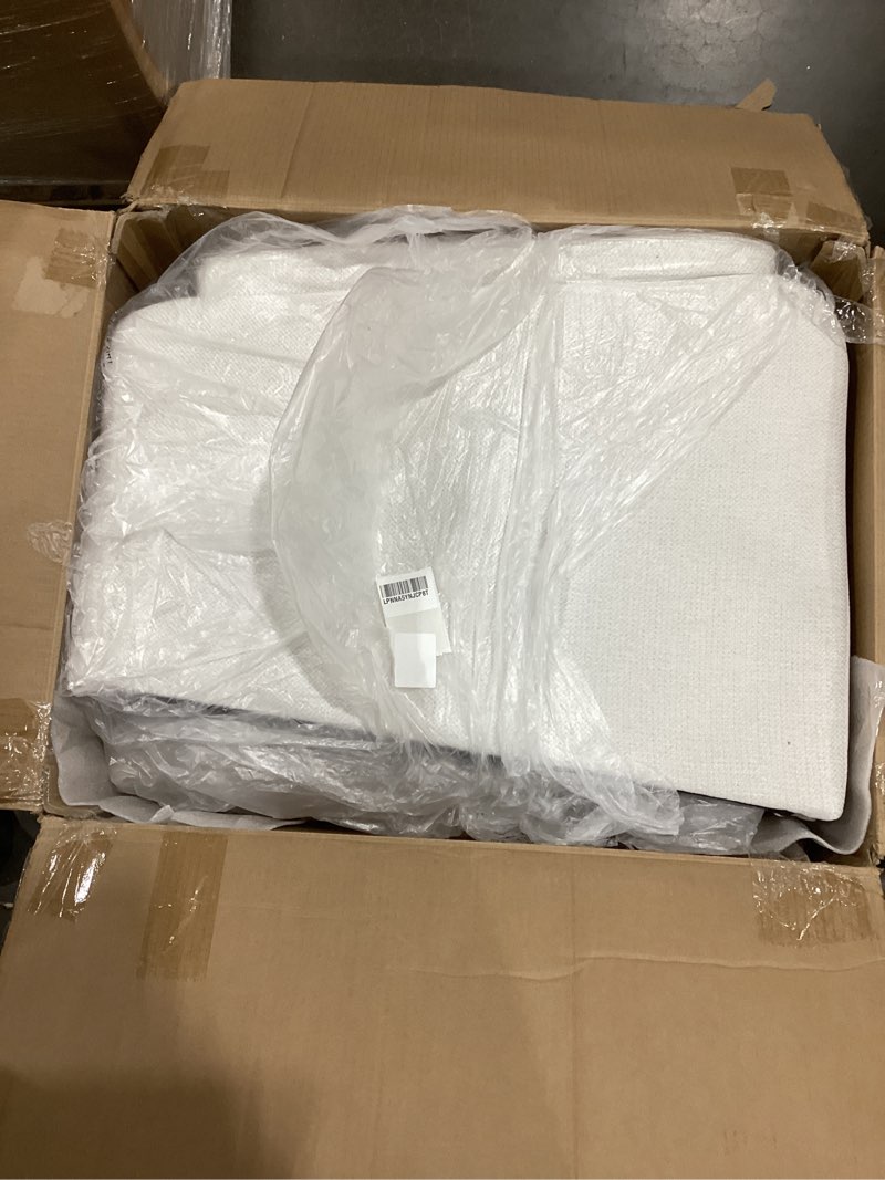 Condition photo showing New/Like New for colamy swivel rocking recliner glider chair, upholstered fabric reclining rocker chair with footrest for living room,bedroom,ergonomic high backrest, wide seat cushion and metal base-cream white