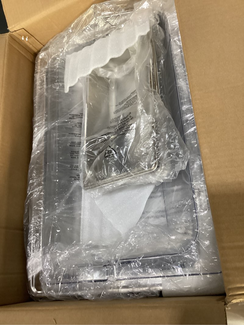 Condition photo showing New/Like New for Electric Chafing Dish, 3 x 3QT Size Electric Chafing Dish Buffet Set with Rotary Knob Adjustable Temp, 700W Electric Buffet Servers and Warmers with Roll Top for Catering 1/3 Size Knob Temperature Adjustment