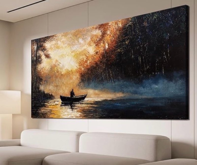 Canvas Wall Art Decor Art Work for Wall Decor Black and White Wall Art Decor Foggy Forest Wall Art L 24”x18”