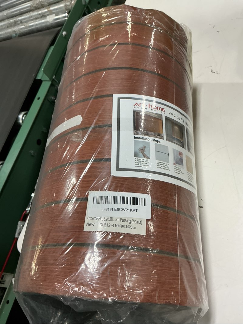 Condition photo showing Good Condition for arthome peel and stick slat wall panels 15.7 "x400,self-adhesive pvc wood grain wallpaper panel,3d thick faux soundproof backsplash accent wall tile for walls & furniture (walnut coverage 43.6 sq.ft) 15.7" x 400" walnut
