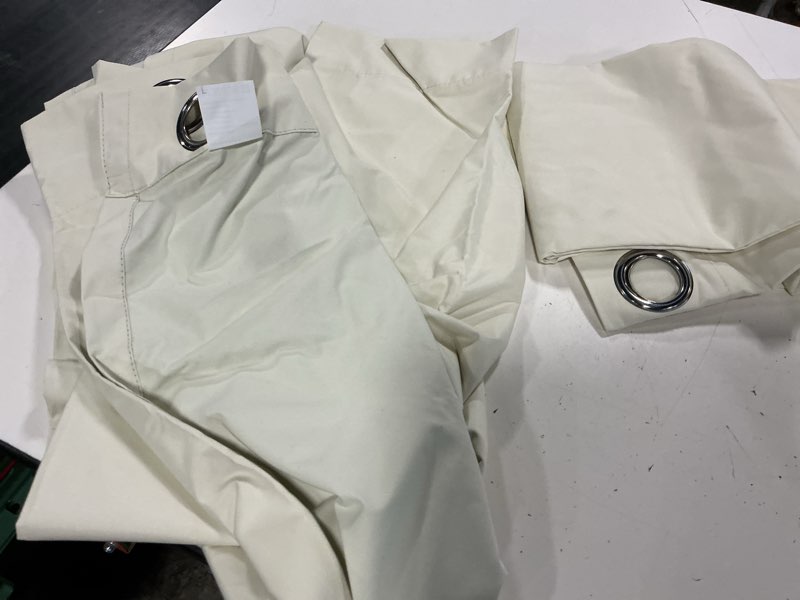 Condition photo showing Good Condition for sand dune beige grommet villanova outdoor curtain 2 panels 