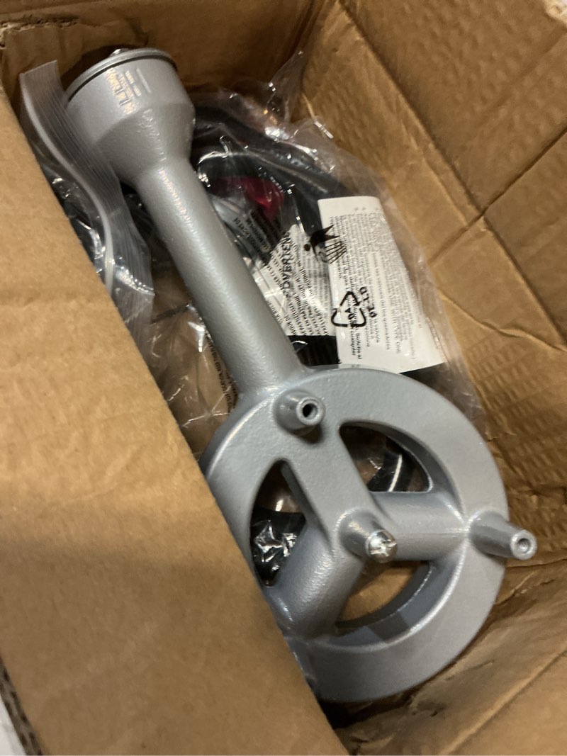 Condition photo showing Good Condition for veralune high pressure cast-iron propane burner head, round burner head with 20 psig adjustable regulator, hose & brass fittings for turkey fryer burners, outdoor cooking, camping medium burner head