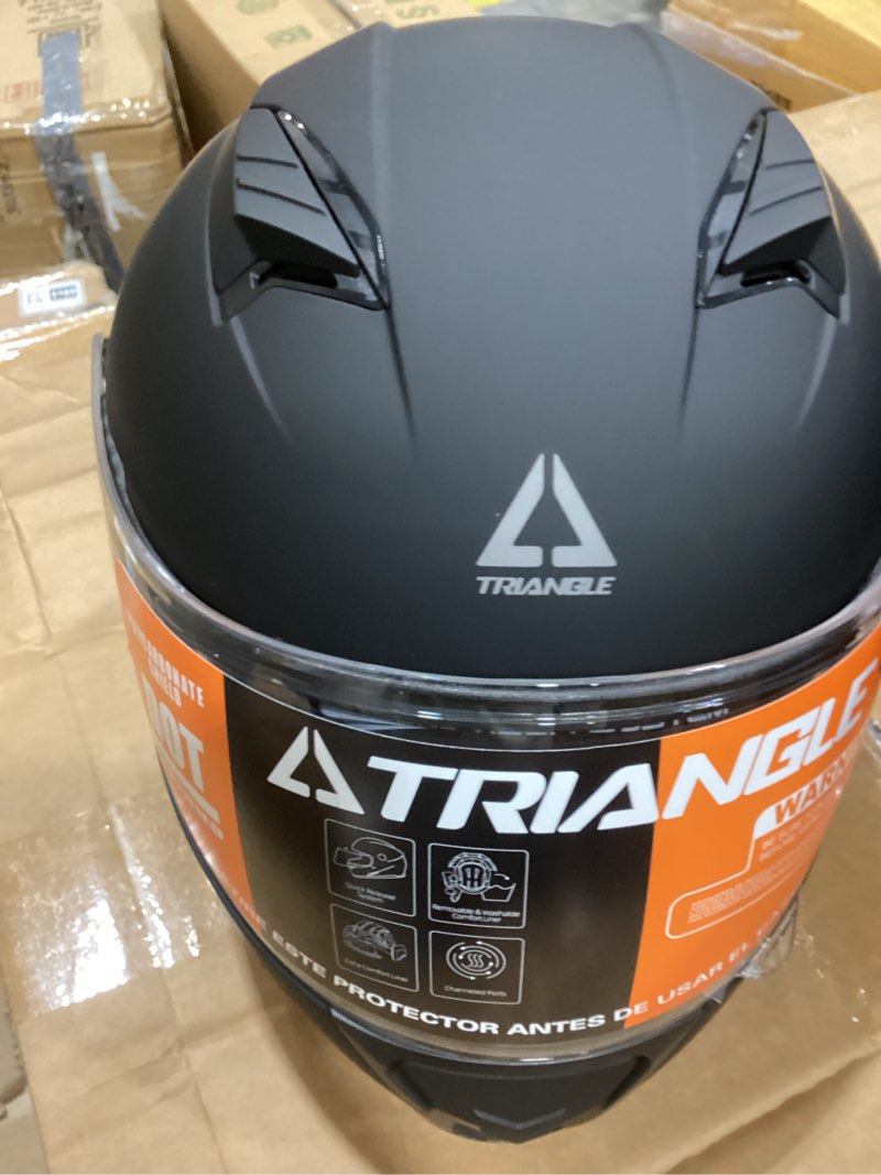 Condition photo showing Good Condition for triangle modular motorcycle helmets for men flip up full face helmet dual visor with internal sunshield dot approved small matte black