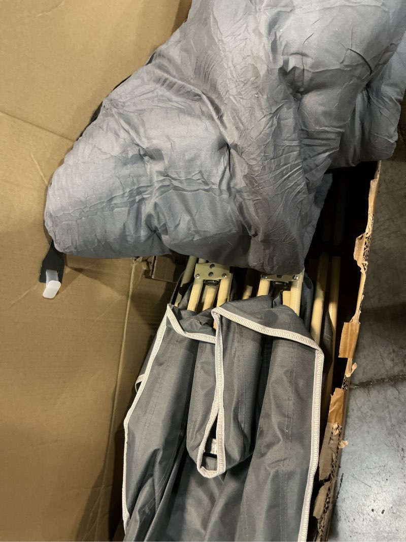 Condition photo showing Good Condition for Folding Camping Cot for Sleeping, Portable Cots for Adults, Heavy Duty Cot Bed 550LBS(Max Load), Extra Wider Cots with 2 Pockets for Outdoor, Office, Beach(Grey)