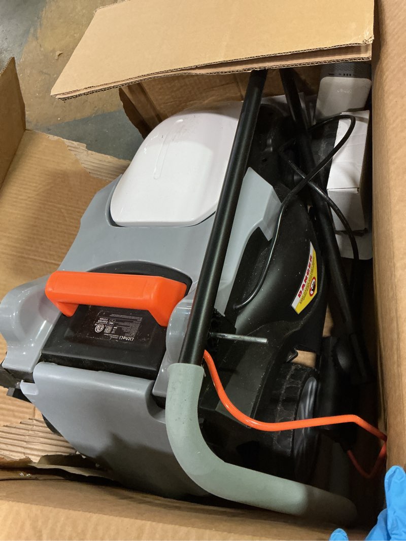 Condition photo showing Good Condition for Litheli Cordless Lawn Mower 13 Inch, U20 Handy+ 20V Electric Lawn Mowers for Garden, Yard and Farm, 5 Heights Adjustment, Light Weight,4.0Ah Portable Battery Included Orange 1 Battery