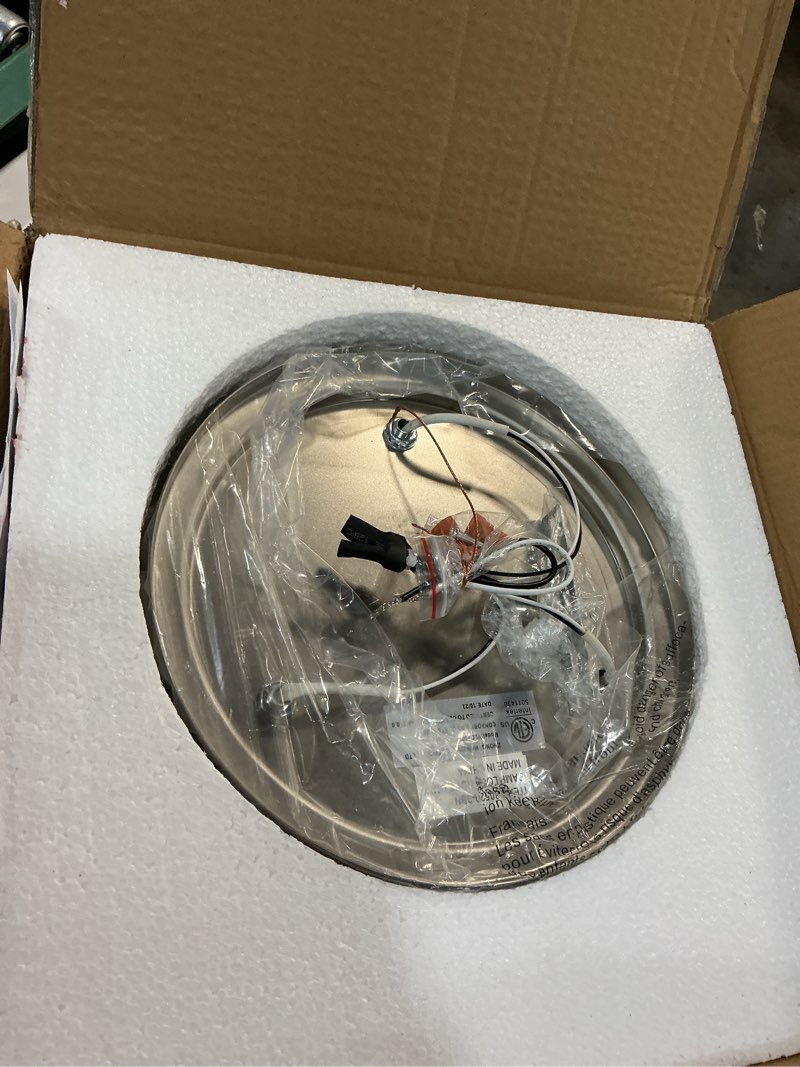 Condition photo showing Good Condition for trans globe lighting 70527-2 bk mod pod collection two light 13 inch ceiling flush mount i in a black finish with a white frosted shade i modern contemporary light fixture i 2 light black frosted shade black