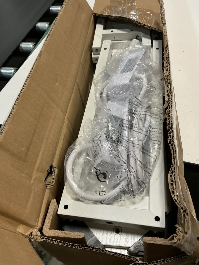 Condition photo showing Good Condition for Huuger 102.4 Inch Sofa Table with Power Outlets, 23.9’’-34.4’’ Height Adjustable Range, Behind Couch Table with USB-C Ports, Sofa Tables Narrow Long, Skinny Console Table, for Small Spaces, white 102.4''W x 23.9''-34.4''H